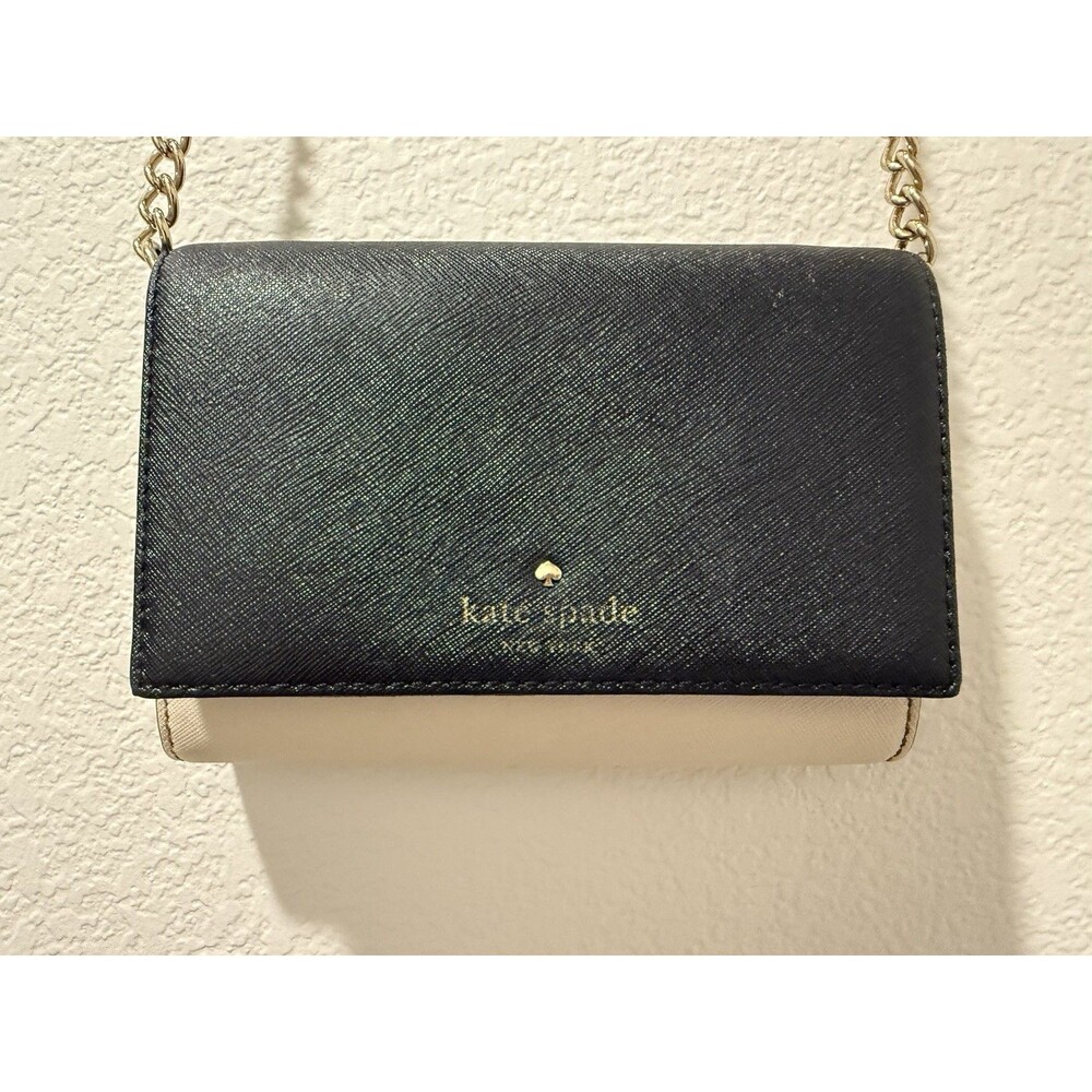 *RARE VTG* Kate Spade-Purse-Charlotte Street Colorblock Alek Ostrich Paig-Black